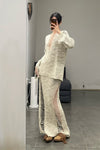 SWAYING/KNIT V-neck floating jumper SW23AW1T47 off-white